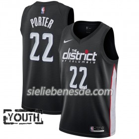 Kinder NBA Washington Wizards Trikot Otto Porter  22 2018-19 Nike City Edition Schwarz Swingman